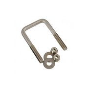 C.E. SMITH Square U-Bolt, 0.75" Ht, Stainless Steel 15502A